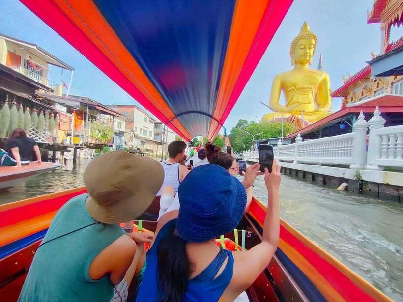 Bangkok: Longtail Boat Canal Cruise - Passing Wat Arun From the Water: Quick Views, Big Impact