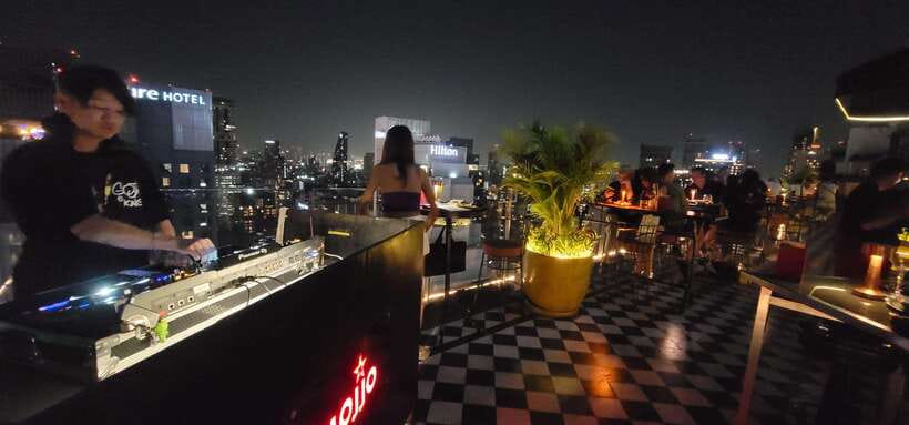 Bangkok: Soi Cowboy, Nana, Soi 11, Rooftops, Clubs & Go Go’s - Solaria Nishitetsu rooftop at 8:00 PM: an easy skyline kickoff
