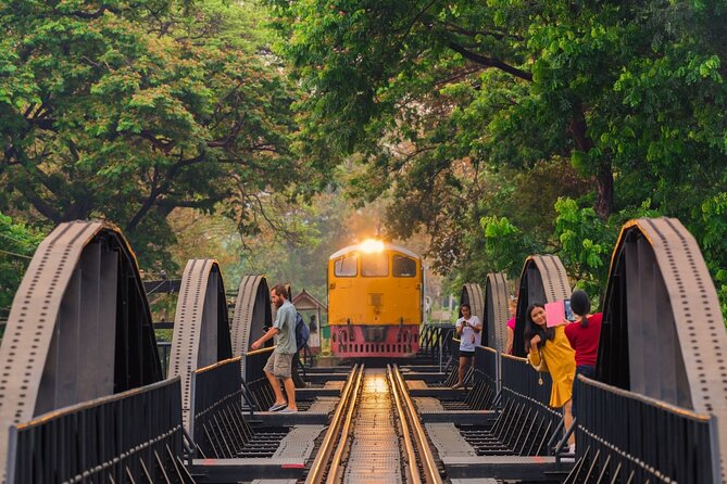 Floating and Railway Market (Optional Waterfall): Private Tour - River Kwai Bridge: a quick stop with movie-famous symbolism