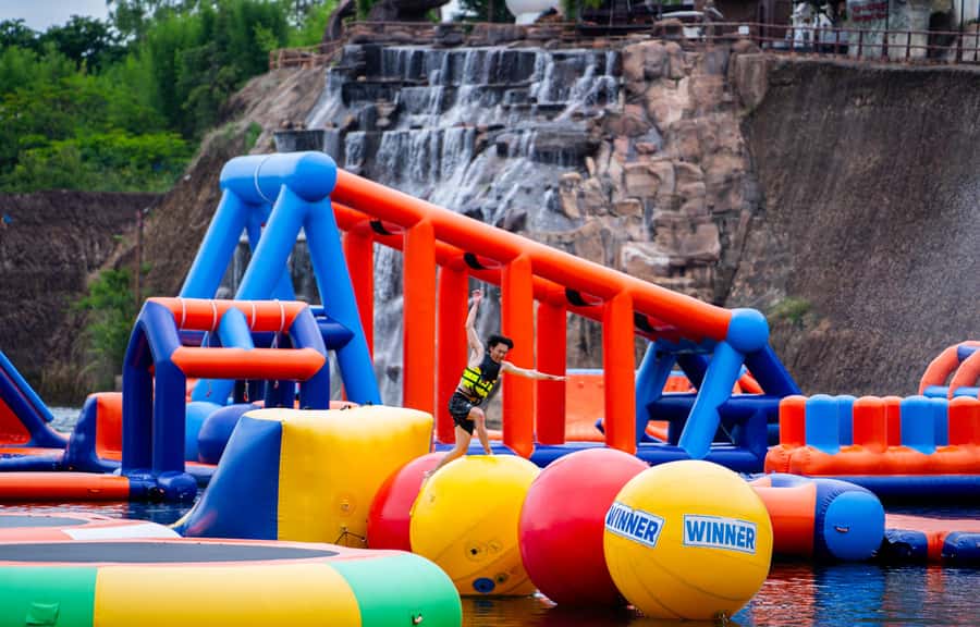 Grand Canyon Water Park Ticket - Life Jacket On: Safety and Staff Support That Makes It Easier to Relax