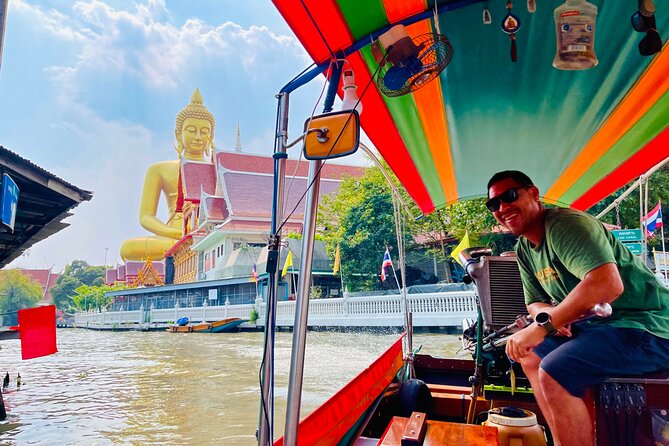 Hidden Bangkok Longtail Boat Tour to Big Buddha&Canal Life 2hrs - Comfort and photo tips for a sunny, moving boat
