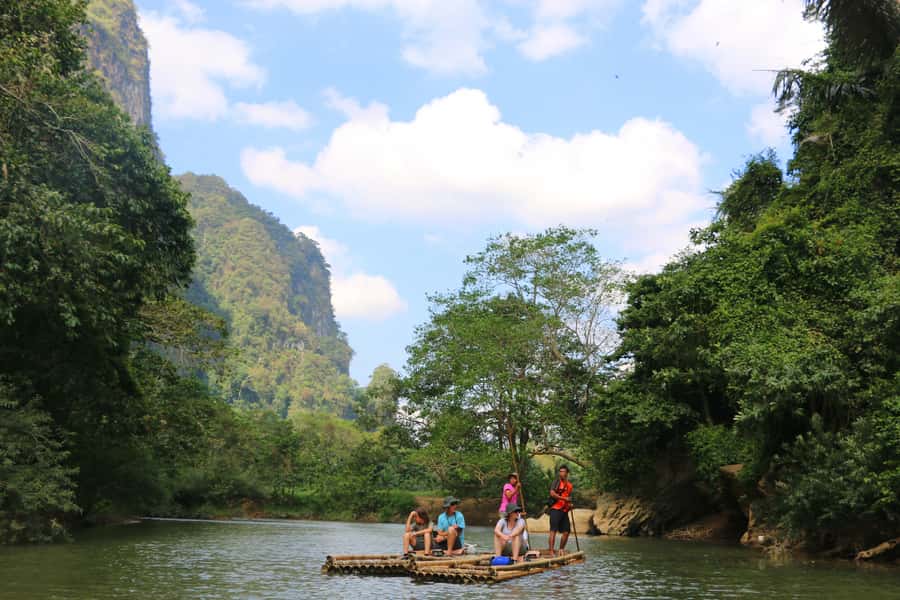 Khao Lak: Khao Sok Bamboo Rafting and Elephant Bathing Trip - The drive and first stops from Khao Lak