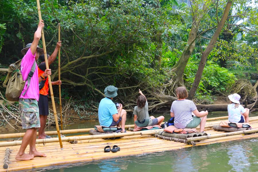 Khao Lak: Khao Sok Bamboo Rafting and Elephant Bathing Trip - Takua Pa market and lunch by the river: the real Thailand break