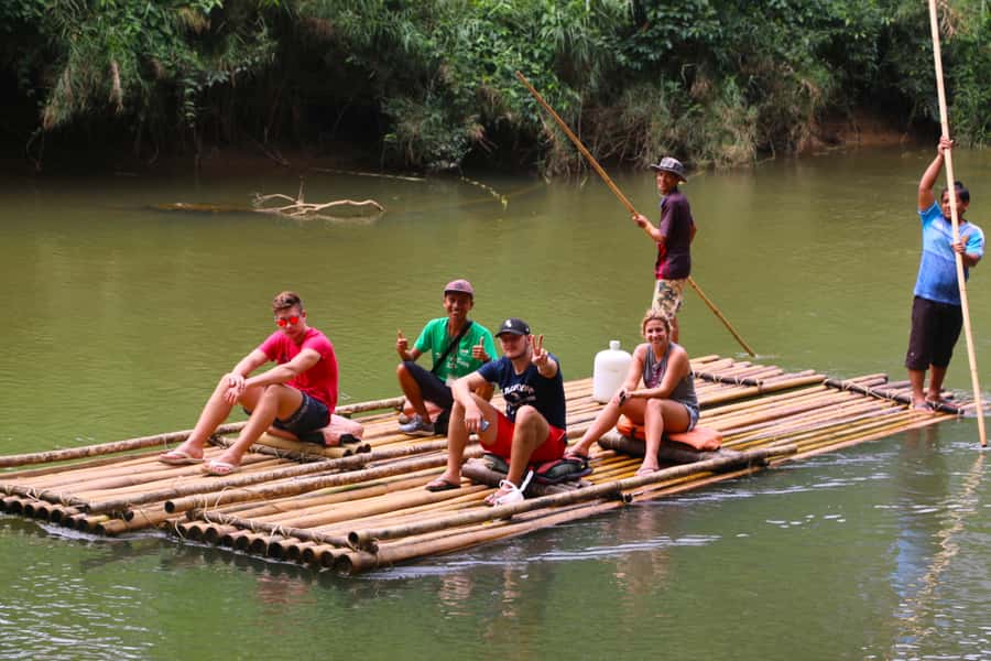 Khao Lak: Khao Sok Bamboo Rafting and Elephant Bathing Trip - Bamboo rafting on the Sok River: slow, scenic, and surprisingly calming