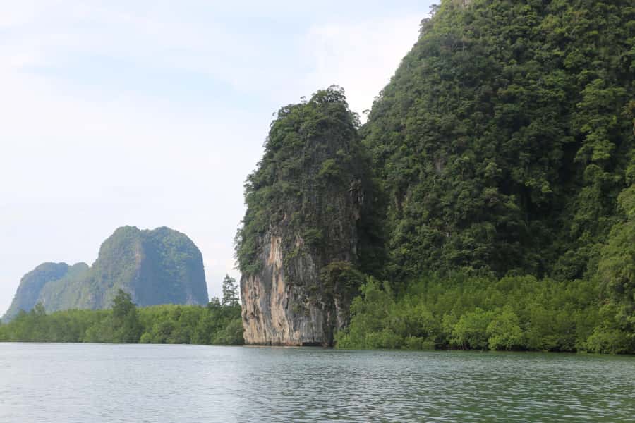 Khao Lak: Phang Nga Bay & James Bond Island by Longtail Boat - Wat Tham Suwannakhuha: reclining Golden Buddha and monkey encounters