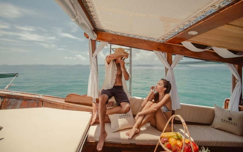 Krabi: 7 Island Tour by Luxury Longtail Boat with Snorkeling - Koh Mor and Puya Bay: calmer water, better pacing