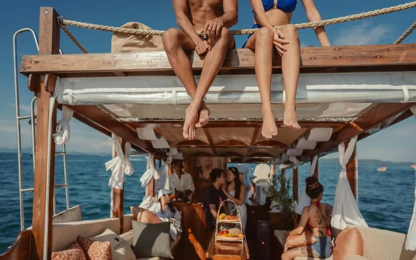 Krabi: 7 Island Tour by Luxury Longtail Boat with Snorkeling - Onboard extras: toilet, speakers, fruit, and a crew that pays attention
