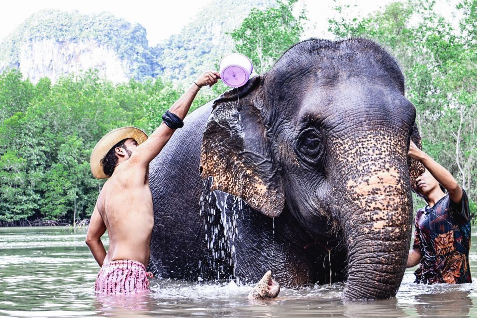 Krabi: Elephant Bathing Session at Krabi Elephant Shelter - What to pack for elephant time in Krabi (wet-weather edition)