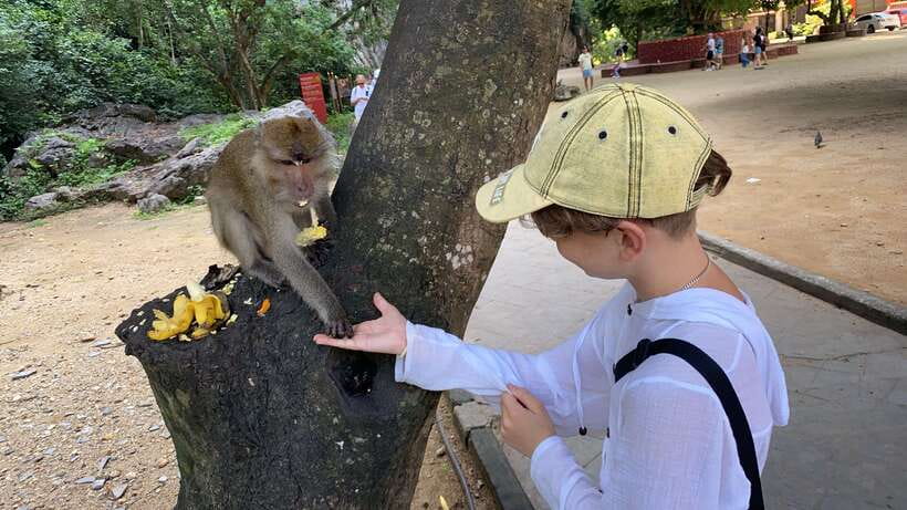 Phuket: James Bond Island by Longtail Boat Small Group Tour - Wat Suwan Khuha Monkey Cave: statues, bats, and cheeky faces