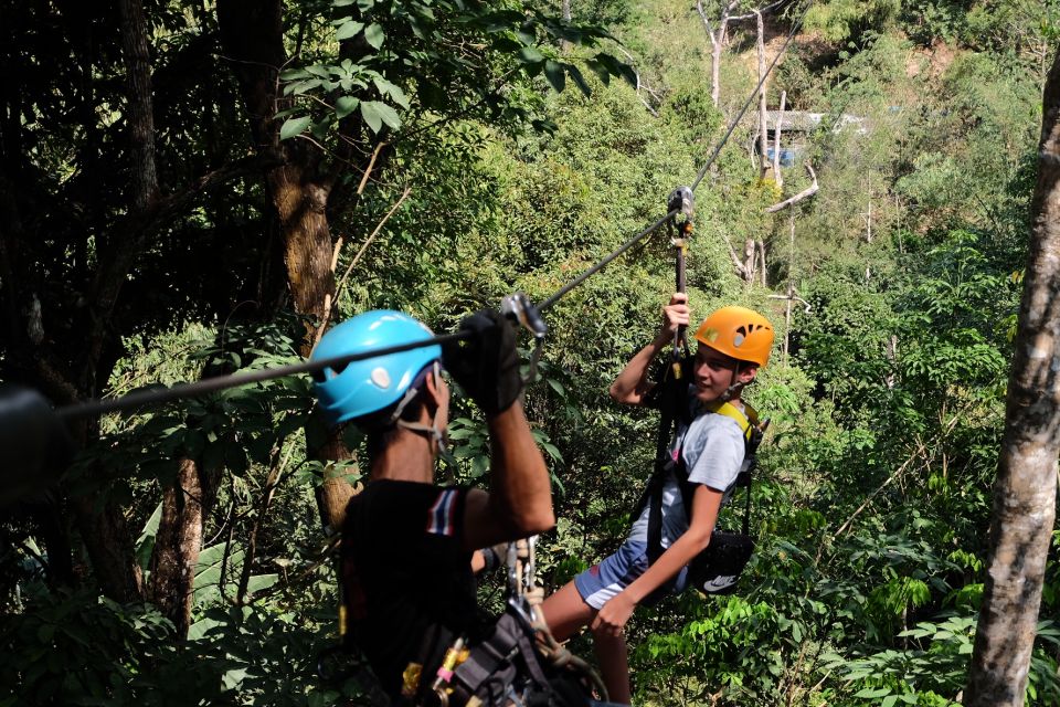Phuket: Paradise Jungle Zipline Adventure - The zipline course: stairs, sky nets, and a 500-meter run