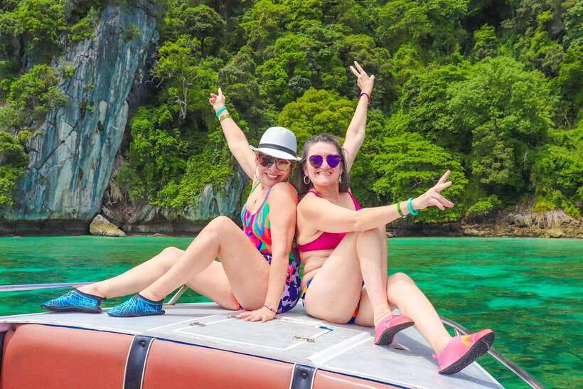 Phuket: PhiPhi, Maya Bay & Khai Island Day Tour with Lunch - Monkey Beach: cute macaques, strict approach, and tidal chances