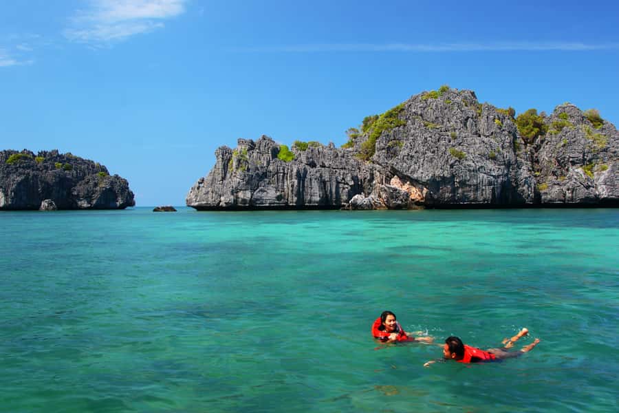Samui: Angthong National Marine Park Day Trip by Speedboat - Snorkeling at Koh Wao or Koh Tay Plow: what you get